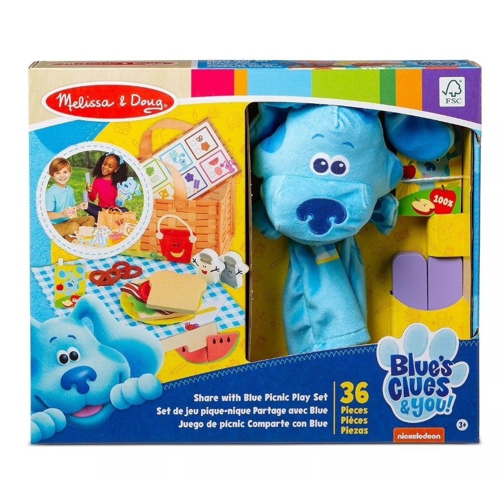 Melissa & Doug Blues Clues Picnic Play Set with Hand Puppet - New in Box!!